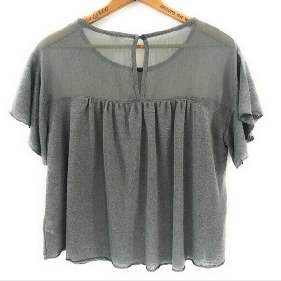 (Sold)Aeropostale Womens Gray Short Sleeve Blouse - Picture 6 of 6